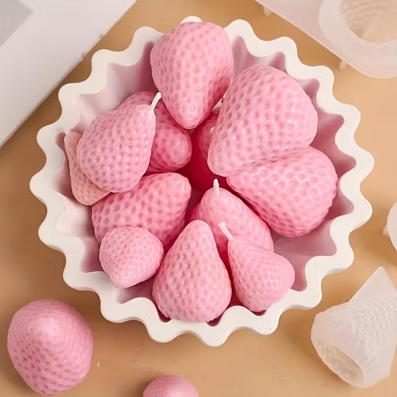 قالب شمع سيليكون على شكل فراول - مراجعة Soap Making Diy وسعره