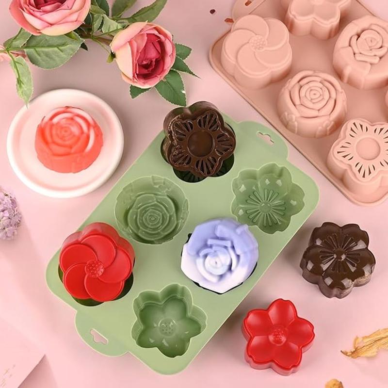 قالب سيليكون على شكل زهرة، 6 ت - مراجعة Soap Making Jelly وسعره